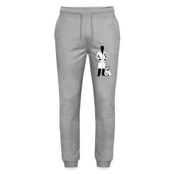 Vet - Dream Job Sticker - Stanley/Stella Mover Unisex Organic Jogging Trousers - heather grey - Front - Marisol (170cm) & Nik (191cm)