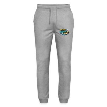 Ich dreh Dorsch Graffiti Fisch - Stanley/Stella Unisex Bio Jogginghose Mover  - Grau meliert - Vorne - Marisol (170cm) & Nik (191cm)