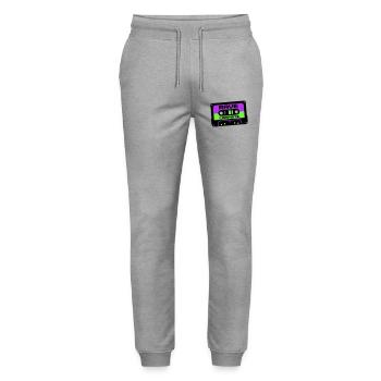 Rave Cassette Festival Logo - Stanley/Stella Mover Unisex Organic Jogging Trousers - heather grey - Front - Marisol (170cm) & Nik (191cm)
