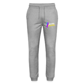 Blasenkrebs Krebs Blase - Stanley/Stella Unisex Bio Jogginghose Mover  - Grau meliert - Vorne - Marisol (170cm) & Nik (191cm)