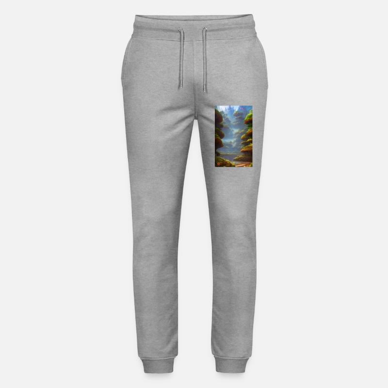 Überwucherte dystopische Sci-Fi-Welt - Stanley/Stella Unisex Bio Jogginghose Mover  - Grau meliert