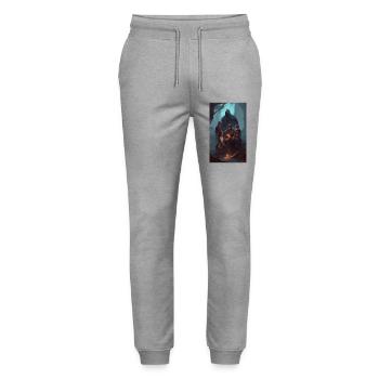 Dark fantasy family tales - Stanley/Stella Mover Unisex Organic Jogging Trousers - heather grey - Front - Marisol (170cm) & Nik (191cm)