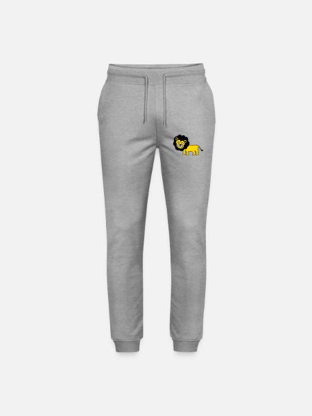Löwe als Kinder Design - Stanley/Stella Unisex Bio Jogginghose Mover - Grau meliert