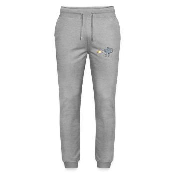 Lume-Katze - Stanley/Stella Unisex Bio Jogginghose Mover  - Grau meliert - Vorne - Marisol (170cm) & Nik (191cm)