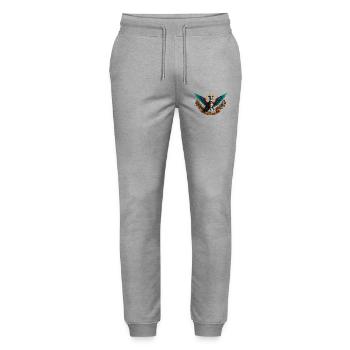 Ángel Guardián Nr5 Angel Guardian Dog - Stanley/Stella Mover Unisex Organic Jogging Trousers - heather grey - Front - Marisol (170cm) & Nik (191cm)