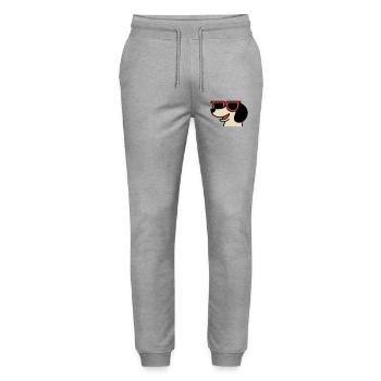 Cooler Dackel Brille Chef - Stanley/Stella Mover Unisex Organic Jogging Trousers - heather grey - Front - Marisol (170cm) & Nik (191cm)