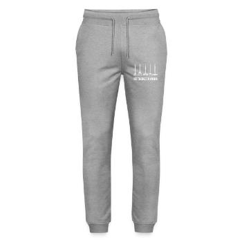 Rechenzentrum Gartenoutfit Gartenarbeit - Stanley/Stella Unisex Bio Jogginghose Mover  - Grau meliert - Vorne - Marisol (170cm) & Nik (191cm)