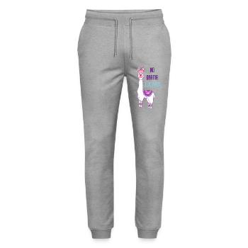 No drama lama - Stanley/Stella Mover Unisex Organic Jogging Trousers - heather grey - Front - Marisol (170cm) & Nik (191cm)