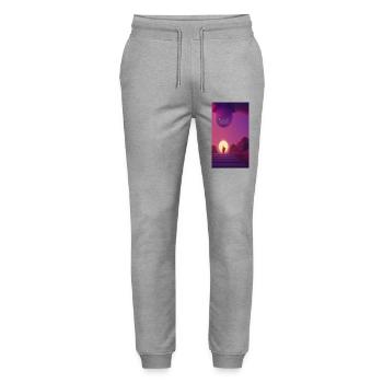 Anime Dreamz - Stanley/Stella Unisex Bio Jogginghose Mover  - Grau meliert - Vorne - Marisol (170cm) & Nik (191cm)