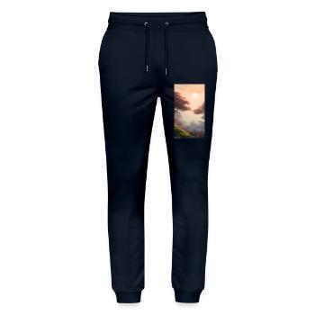 Mélodie céleste - Pantalon de jogging bio MOVER Stanley/Stella unisexe - marine - Devant - Marisol (170cm) & Nik (191cm)