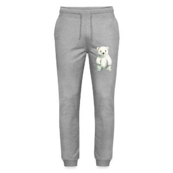 Eisbär Eisbär Klassenmaskottchen - Stanley/Stella Unisex Bio Jogginghose Mover  - Grau meliert - Vorne - Marisol (170cm) & Nik (191cm)
