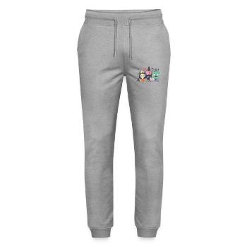 Evening - Stanley/Stella Mover Unisex Organic Jogging Trousers - heather grey - Front - Marisol (170cm) & Nik (191cm)