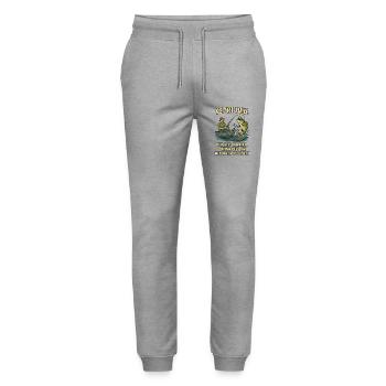 Petri Heil an alle Angelfreunde - Stanley/Stella Unisex Bio Jogginghose Mover  - Grau meliert - Vorne - Marisol (170cm) & Nik (191cm)
