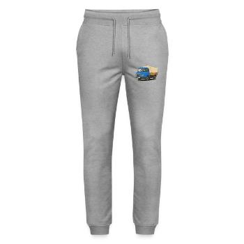 Plateau Est - Pantalon de jogging bio MOVER Stanley/Stella unisexe - gris chiné - Devant - Marisol (170cm) & Nik (191cm)