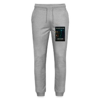 we are the old gods - Stanley/Stella Mover Unisex Organic Jogging Trousers - heather grey - Front - Marisol (170cm) & Nik (191cm)
