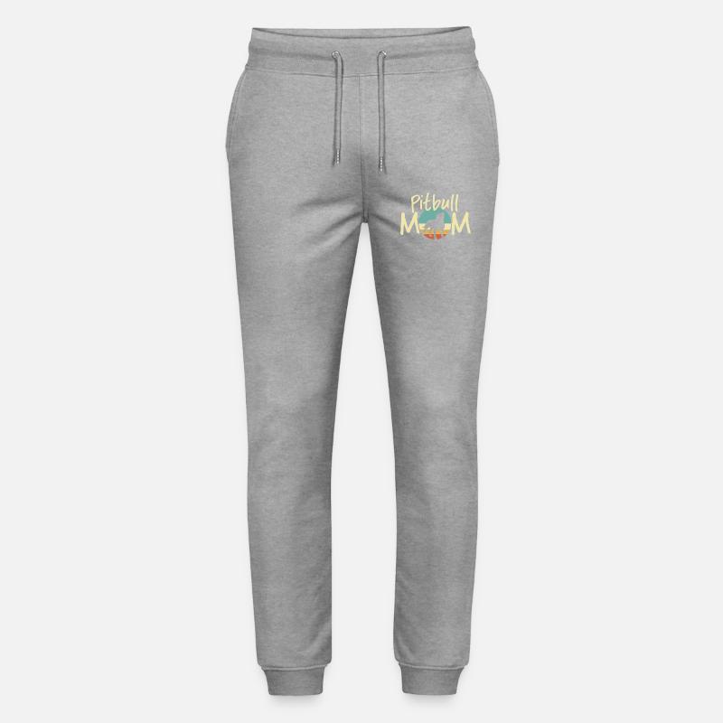 Pitbull MOM Sunset Silhouette Design - Pantalon de jogging bio MOVER Stanley/Stella unisexe - gris chiné