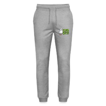 Funny Sarcasm Spooky Season Go Ahead Tell My Dad - Stanley/Stella Mover Unisex Organic Jogging Trousers - heather grey - Front - Marisol (170cm) & Nik (191cm)