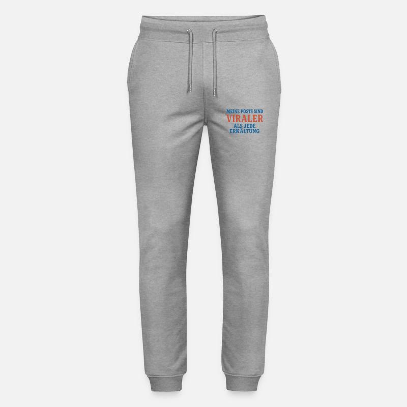 Virale Posts - Stanley/Stella Unisex Bio Jogginghose Mover  - Grau meliert