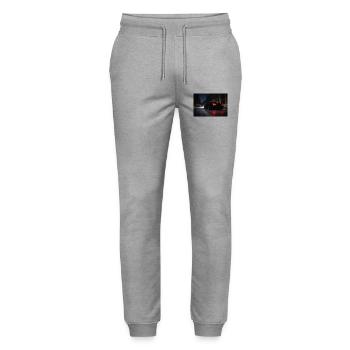 Night Sports Car on the Road - Stanley/Stella Mover Unisex Organic Jogging Trousers - heather grey - Front - Marisol (170cm) & Nik (191cm)