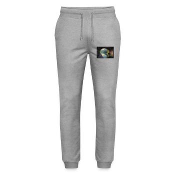 Cozy View at the Window - Stanley/Stella Mover Unisex Organic Jogging Trousers - heather grey - Front - Marisol (170cm) & Nik (191cm)