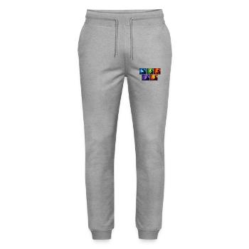 Multi-Screen Code Shadow - Stanley/Stella Mover Unisex Organic Jogging Trousers - heather grey - Front - Marisol (170cm) & Nik (191cm)