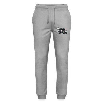 Kawaii WWII Game Controller - Stanley/Stella Mover Unisex Organic Jogging Trousers - heather grey - Front - Marisol (170cm) & Nik (191cm)