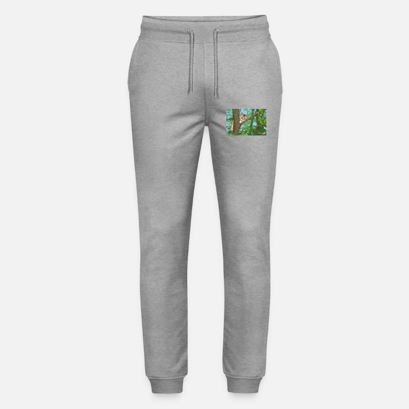 Chat explorant les branches - Pantalon de jogging bio MOVER Stanley/Stella unisexe - gris chiné