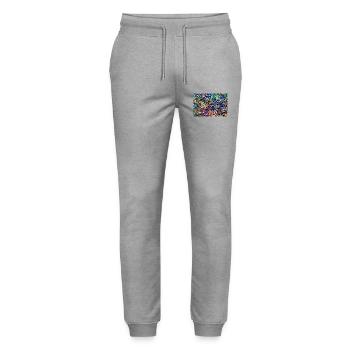 Chinzinj - Stanley/Stella Mover Unisex Organic Jogging Trousers - heather grey - Front - Marisol (170cm) & Nik (191cm)