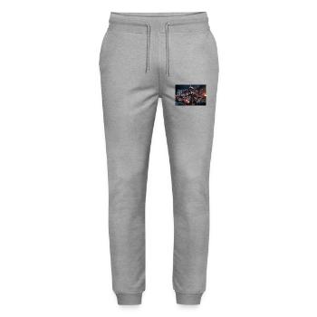 Narr tanzt - Stanley/Stella Unisex Bio Jogginghose Mover  - Grau meliert - Vorne - Marisol (170cm) & Nik (191cm)