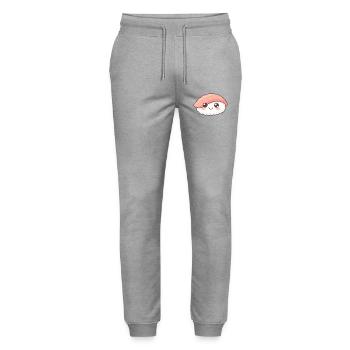 Kawaii Nigiri Sushi Motiv - Stanley/Stella Unisex Bio Jogginghose Mover  - Grau meliert - Vorne - Marisol (170cm) & Nik (191cm)