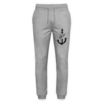 Sylt segeln - Stanley/Stella Unisex Bio Jogginghose Mover  - Grau meliert - Vorne - Marisol (170cm) & Nik (191cm)