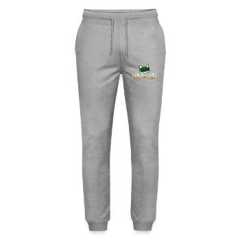Elternabend überlebt. Feierabend! – Lehrer-Shirt - Stanley/Stella Unisex Bio Jogginghose Mover  - Grau meliert - Vorne - Marisol (170cm) & Nik (191cm)