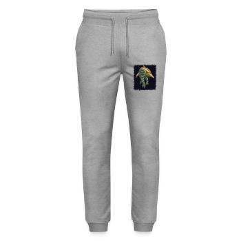 American Flag Fishing Tshirts Bday Fish - Stanley/Stella Mover Unisex Organic Jogging Trousers - heather grey - Front - Marisol (170cm) & Nik (191cm)