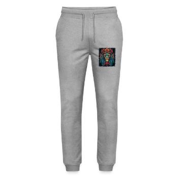 joke gift idea bible verse comic and sarcastic - Stanley/Stella Unisex Bio Jogginghose Mover  - Grau meliert - Vorne - Marisol (170cm) & Nik (191cm)