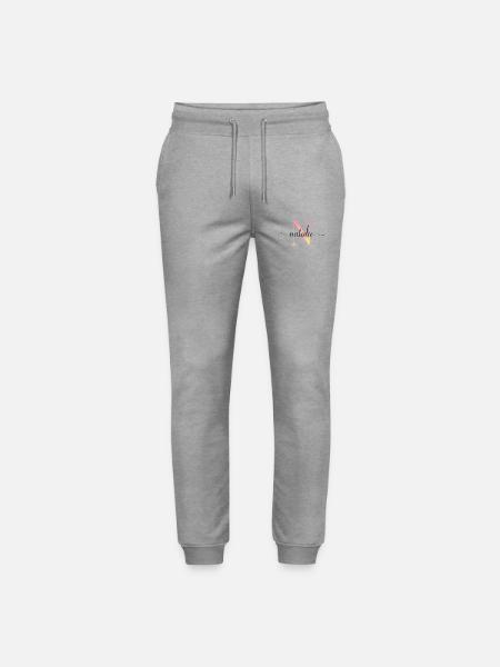 N | Monogramme | Nom | Natalie |Aquarelle - Pantalon de jogging bio MOVER Stanley/Stella unisexe - gris chiné