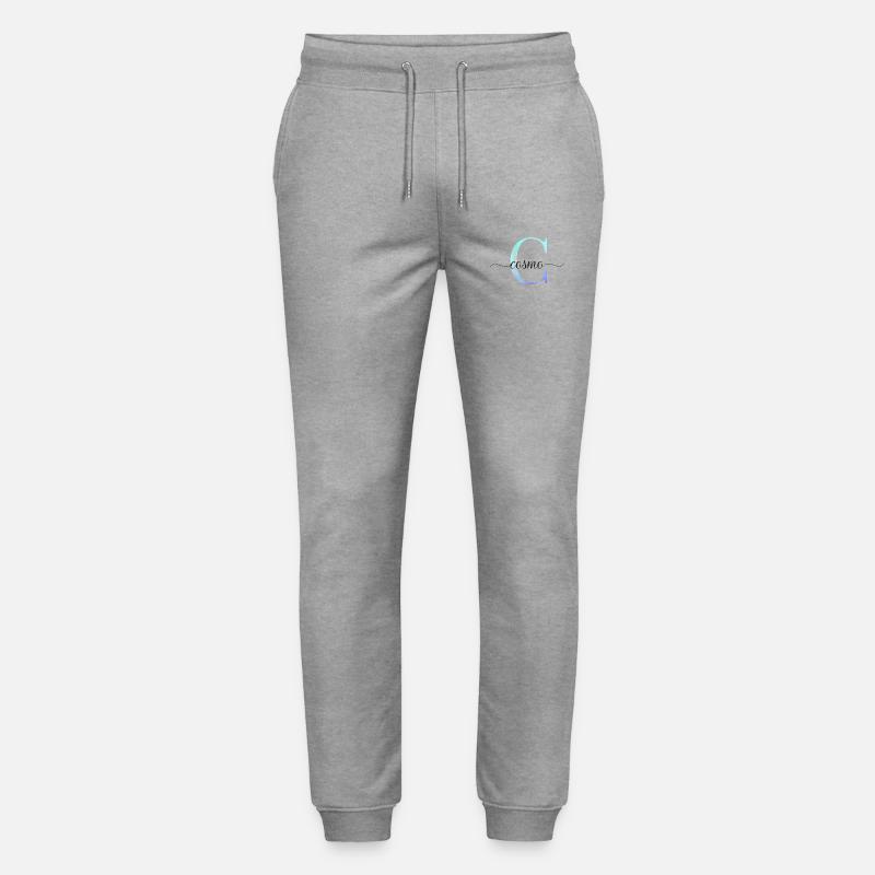 C| Monogramme | Nom | Cosmo| Aquarelle - Pantalon de jogging bio MOVER Stanley/Stella unisexe - gris chiné