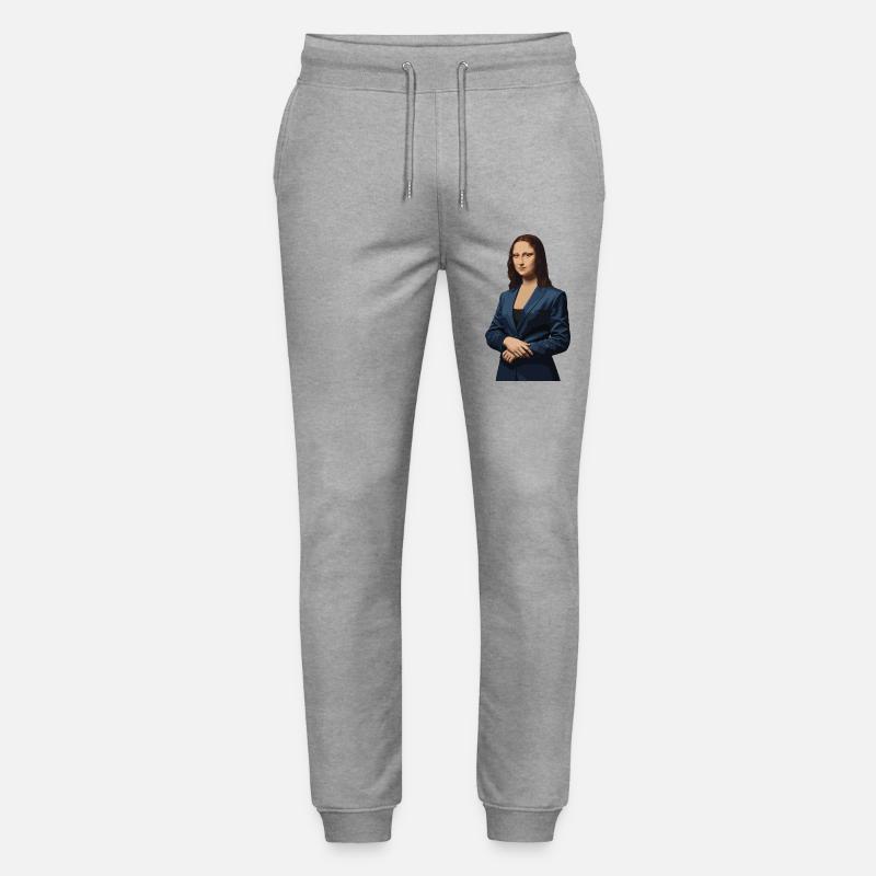 Mona Lisa Geschäftsfrau - Stanley/Stella Unisex Bio Jogginghose Mover  - Grau meliert