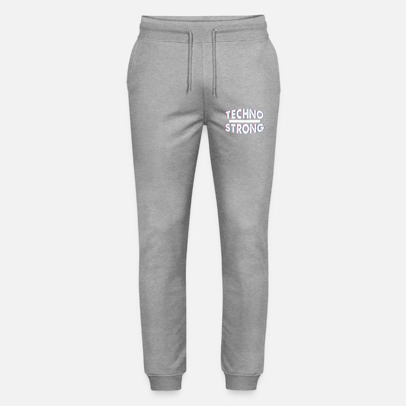 Techno Strong Neon Glitch - Pantalon de jogging bio MOVER Stanley/Stella unisexe - gris chiné