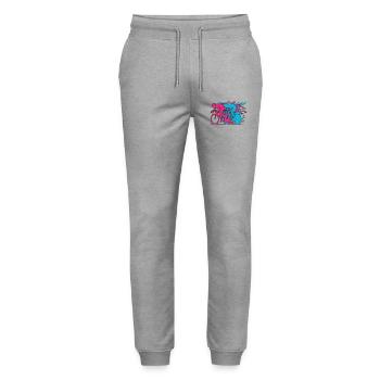 Road Bike Bicycle Cycling - Stanley/Stella Mover Unisex Organic Jogging Trousers - heather grey - Front - Marisol (170cm) & Nik (191cm)