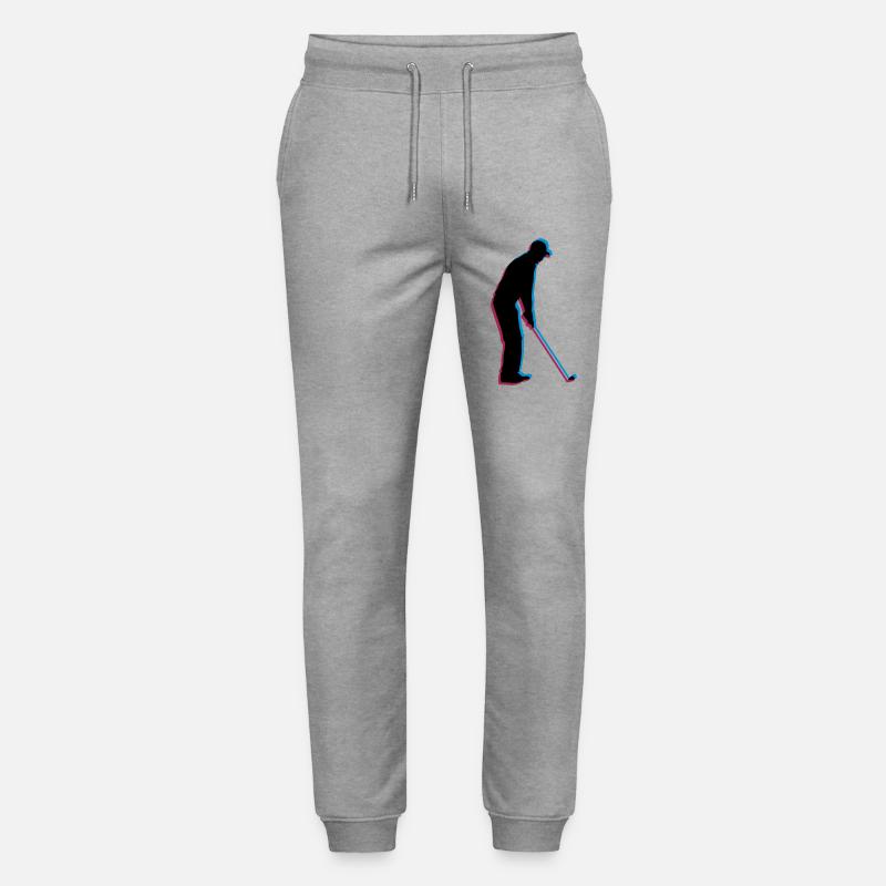 3D Silhouette Golf - Stanley/Stella Unisex Bio Jogginghose Mover  - Grau meliert