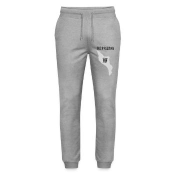 Ile d'oléron iø - Pantalon de jogging bio MOVER Stanley/Stella unisexe - gris chiné - Devant - Marisol (170cm) & Nik (191cm)