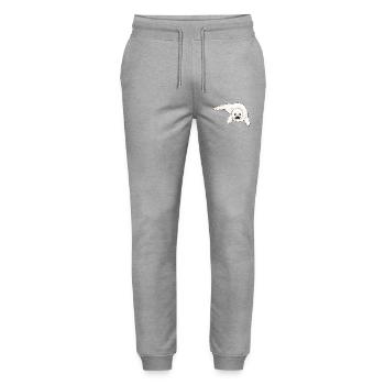 Seehund Baby - Stanley/Stella Unisex Bio Jogginghose Mover  - Grau meliert - Vorne - Marisol (170cm) & Nik (191cm)