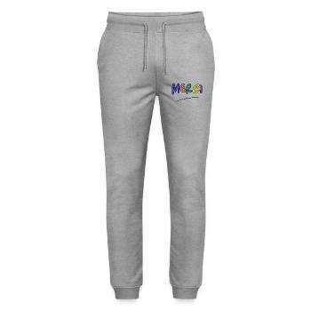 VIELEN DANK. GELIEBTE. MEISTER. DANKE HERRIN - Stanley/Stella Unisex Bio Jogginghose Mover  - Grau meliert - Vorne - Marisol (170cm) & Nik (191cm)