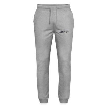 Mosquito - Stanley/Stella Mover Unisex Organic Jogging Trousers - heather grey - Front - Marisol (170cm) & Nik (191cm)