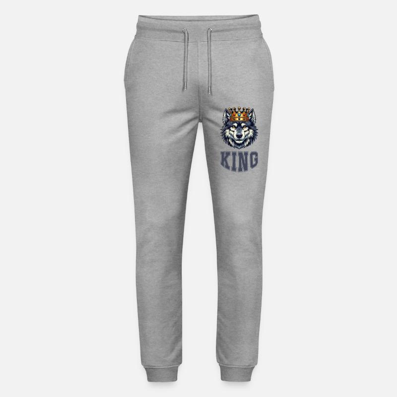 wolf king - Stanley/Stella Unisex Bio Jogginghose Mover - Grau meliert