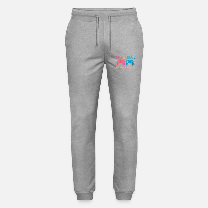 Pink or Blue Pixel Controller - Stanley/Stella Unisex Bio Jogginghose Mover  - Grau meliert