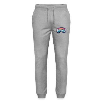 Lunettes de ski Montagnes Ski - Pantalon de jogging bio MOVER Stanley/Stella unisexe - gris chiné - Devant - Marisol (170cm) & Nik (191cm)