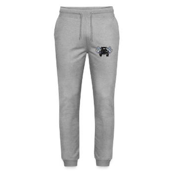 Zeeland_Tractor_Pride - Stanley/Stella Unisex Bio Jogginghose Mover  - Grau meliert - Vorne - Marisol (170cm) & Nik (191cm)