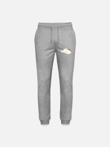 Christmas Cat - Stanley/Stella Mover Unisex Organic Jogging Trousers - heather grey