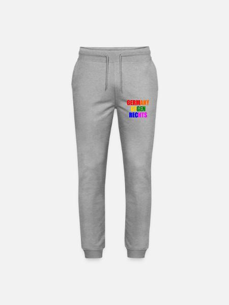 Deutschland gegen rechts - Stanley/Stella Unisex Bio Jogginghose Mover - Grau meliert